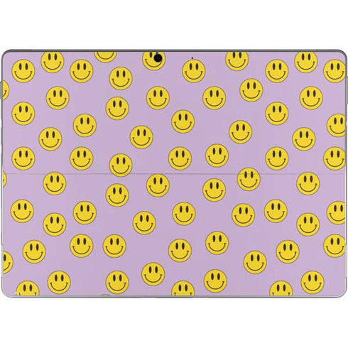 Purple Happy Face Pattern Surface Pro 9 Skin