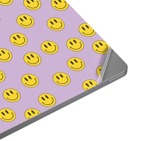 Purple Happy Face Pattern Universal Laptop 18in (14.6 x 10.6in) Skin