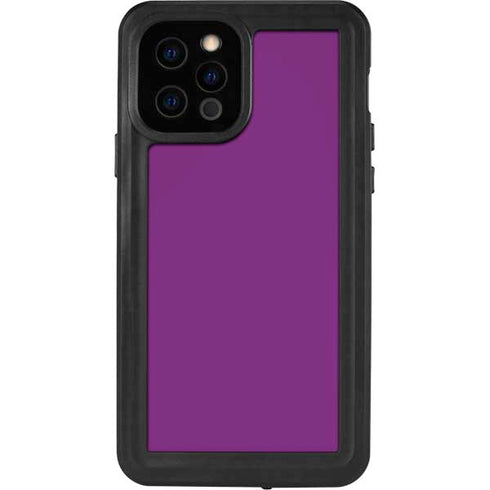 Purple Solid iPhone 12 Pro Waterproof Case