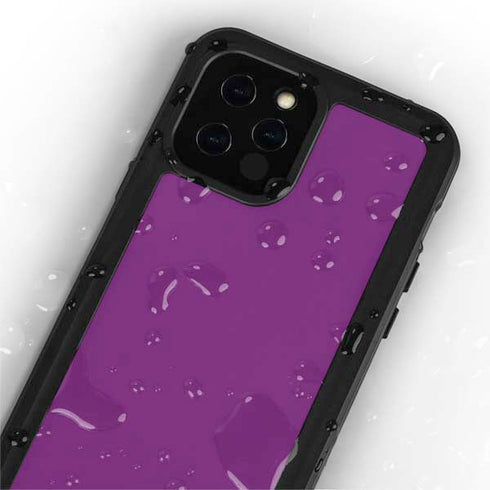 Purple Solid iPhone 12 Pro Waterproof Case