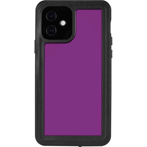 Purple Solid iPhone 12 Waterproof Case