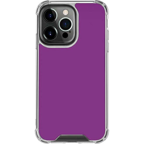 Purple Solid iPhone 13 Pro Clear Case