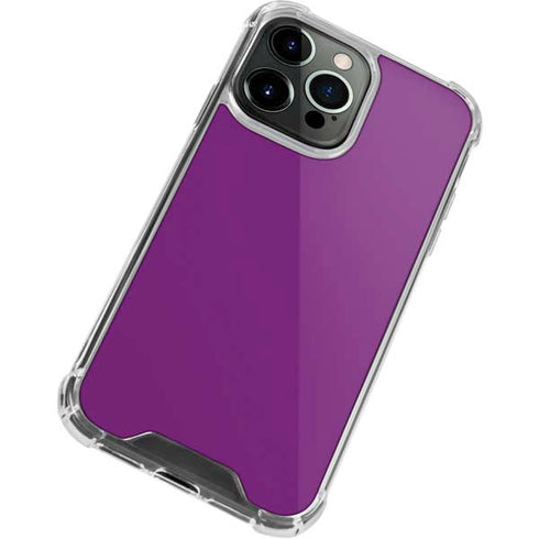 Purple Solid iPhone 13 Pro Clear Case
