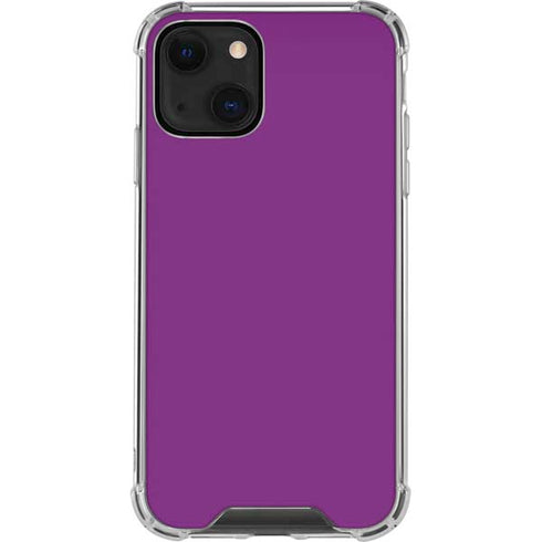 Purple Solid iPhone 14 Plus Clear Case