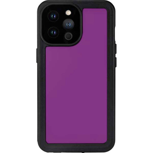 Purple Solid iPhone 14 Pro Max Waterproof Case