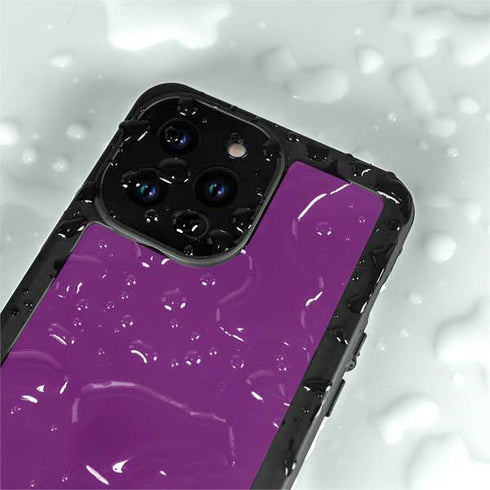 Purple Solid iPhone 14 Pro Max Waterproof Case