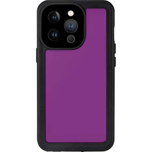 Purple Solid iPhone 14 Pro Waterproof Case