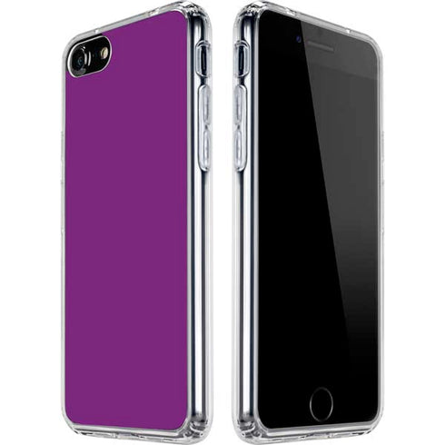 Purple Solid iPhone SE (2nd & 3rd Gen) Clear Case