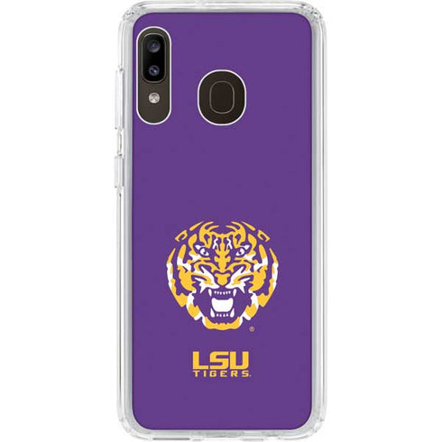 Louisiana State University - LSU Purple Tiger Mascot Galaxy A20 Clear Case
