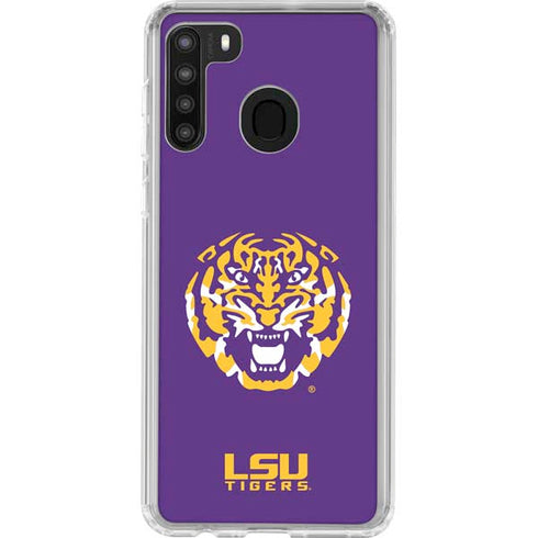 Louisiana State University - LSU Purple Tiger Mascot Galaxy A21 Clear Case