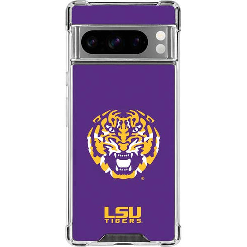 Louisiana State University - LSU Purple Tiger Mascot Google Pixel 8 Pro Clear Case