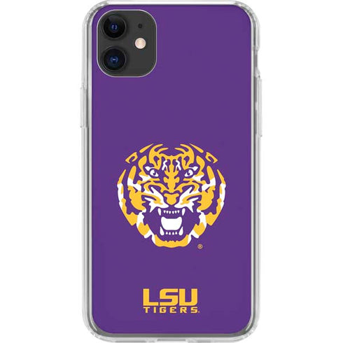 Louisiana State University - LSU Purple Tiger Mascot iPhone 11 Clear Case