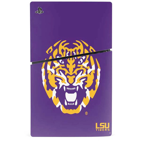 Louisiana State University - LSU Purple Tiger Mascot PS5 Slim Disk Bundle Skin