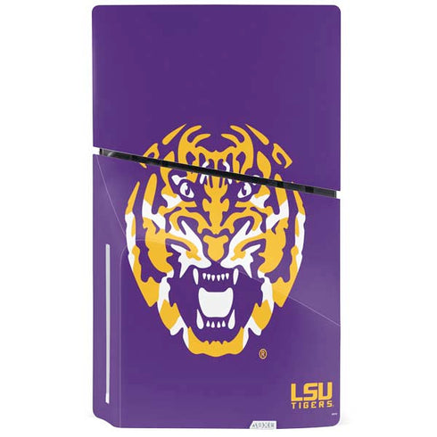 Louisiana State University - LSU Purple Tiger Mascot PS5 Slim Disk Bundle Skin