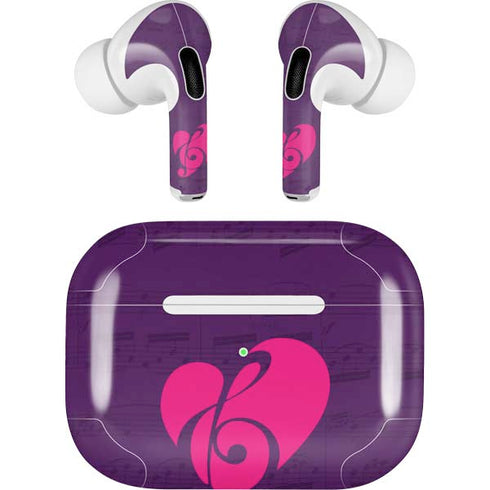 Purple Musical Notes AirPods Pro 2nd Gen Skin