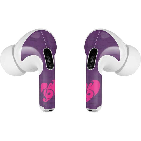 Purple Musical Notes AirPods Pro 2nd Gen Skin