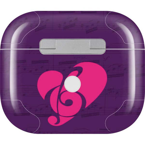 Purple Musical Notes Apple AirPods (3rd Gen 2021) Skin