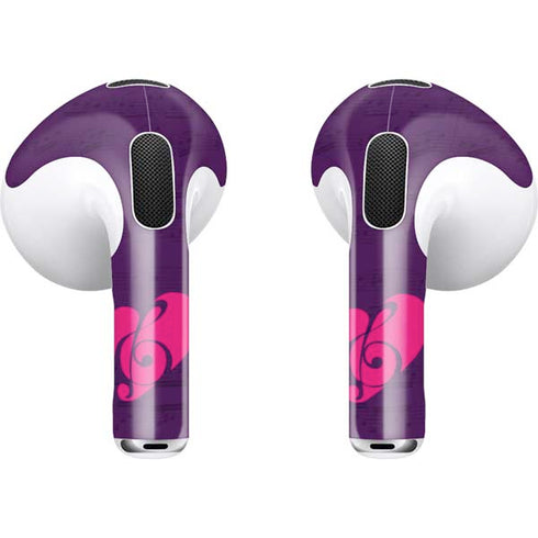 Purple Musical Notes Apple AirPods (3rd Gen 2021) Skin