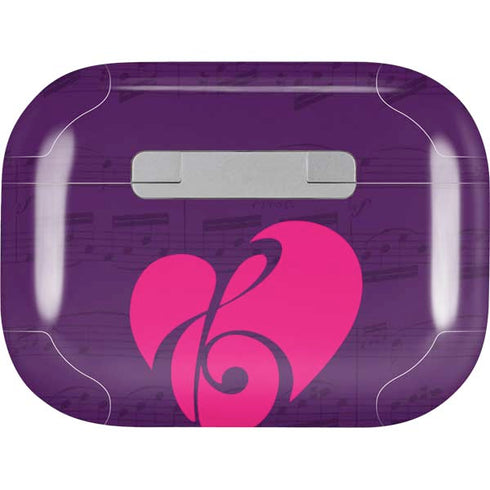 Purple Musical Notes Apple AirPods Pro Skin
