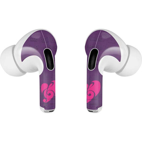 Purple Musical Notes Apple AirPods Pro Skin
