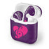 Purple Musical Notes Apple AirPods Skin