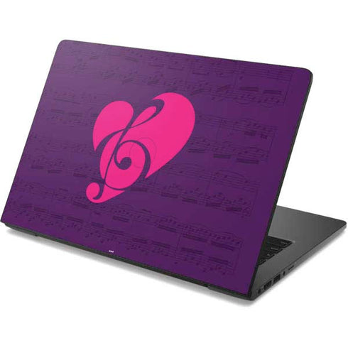 Purple Musical Notes Dell Chromebook Skin