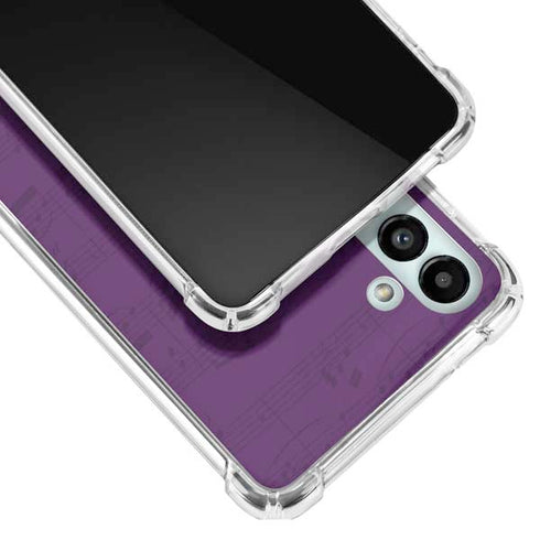 Purple Musical Notes Galaxy A13 5G Clear Case