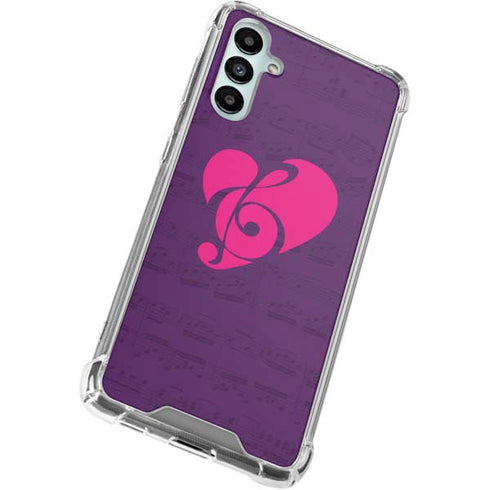 Purple Musical Notes Galaxy A15 5G Clear Case
