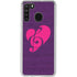 Purple Musical Notes Galaxy A21 Clear Case