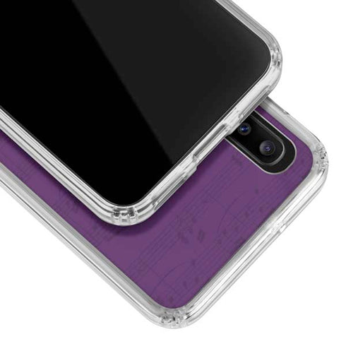 Purple Musical Notes Galaxy A30 Clear Case