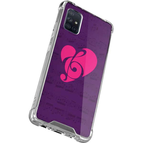 Purple Musical Notes Galaxy A51 5G Clear Case