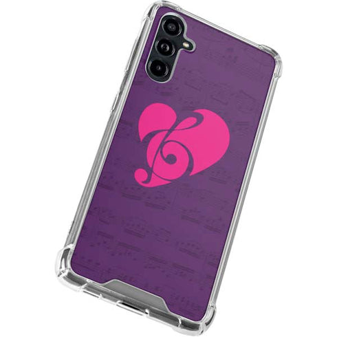 Purple Musical Notes Galaxy A54 5G Clear Case