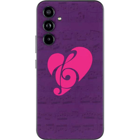 Purple Musical Notes Galaxy A54 5G Skin