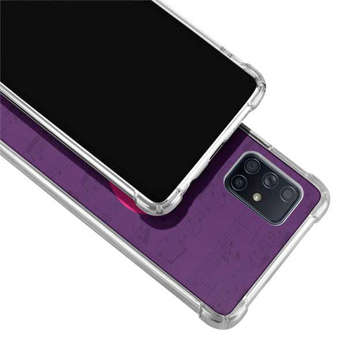 Purple Musical Notes Galaxy A71 5G Clear Case