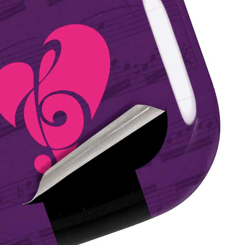 Purple Musical Notes Galaxy Buds Live Skin