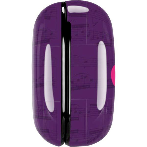 Purple Musical Notes Galaxy Buds Pro Skin