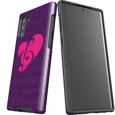 Purple Musical Notes Galaxy Note 10 Pro Case