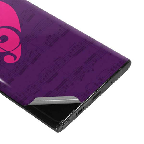 Purple Musical Notes Galaxy Note 10 Skin