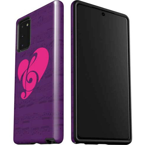 Purple Musical Notes Galaxy Note20 5G Pro Case