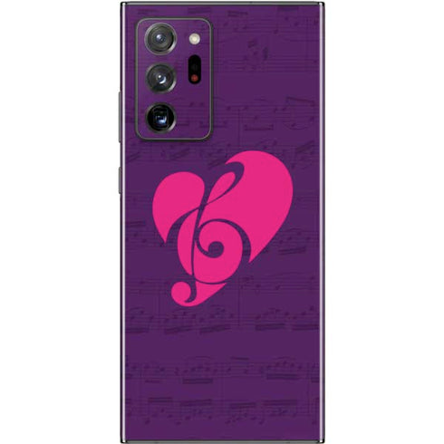 Purple Musical Notes Galaxy Note20 Ultra 5G Skin