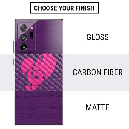 Purple Musical Notes Galaxy Note20 Ultra 5G Skin
