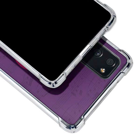Purple Musical Notes Galaxy S20 FE Clear Case