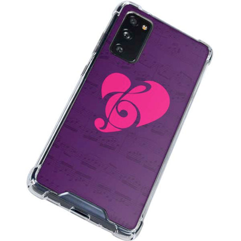 Purple Musical Notes Galaxy S20 FE Clear Case
