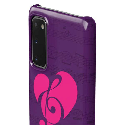 Purple Musical Notes Galaxy S20 Lite Case