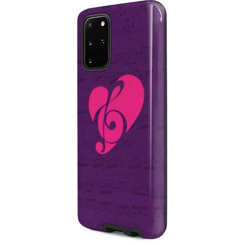 Purple Musical Notes Galaxy S20 Plus Pro Case