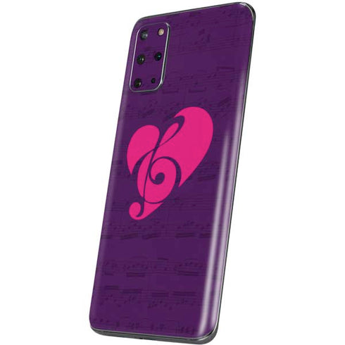 Purple Musical Notes Galaxy S20 Plus Skin