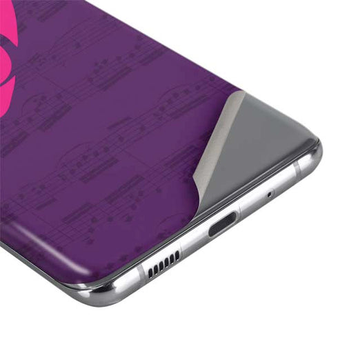 Purple Musical Notes Galaxy S20 Plus Skin