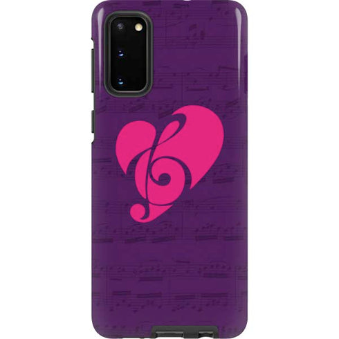 Purple Musical Notes Galaxy S20 Pro Case