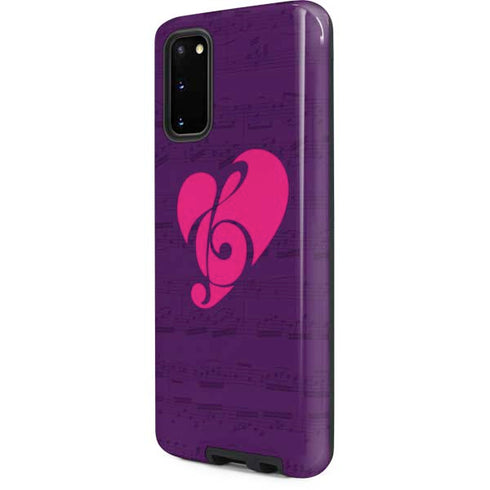 Purple Musical Notes Galaxy S20 Pro Case