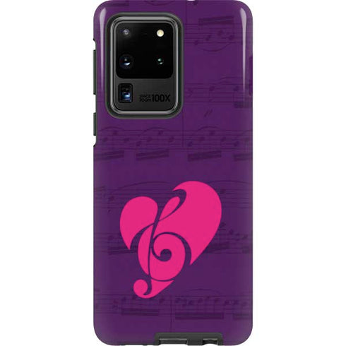 Purple Musical Notes Galaxy S20 Ultra 5G Pro Case